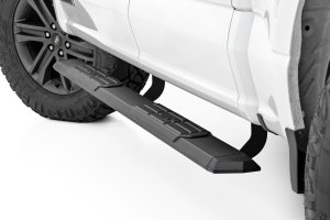 Ford F-150 Running Boards - Rough Country - TR2, Aluminum, 5 in Wide - Black Powder Coat - '15-'26 Ford F-150 Running Boards - Rough Country - TR2, Aluminum, 5 in Wide - Black Powder Coat - '15-'26